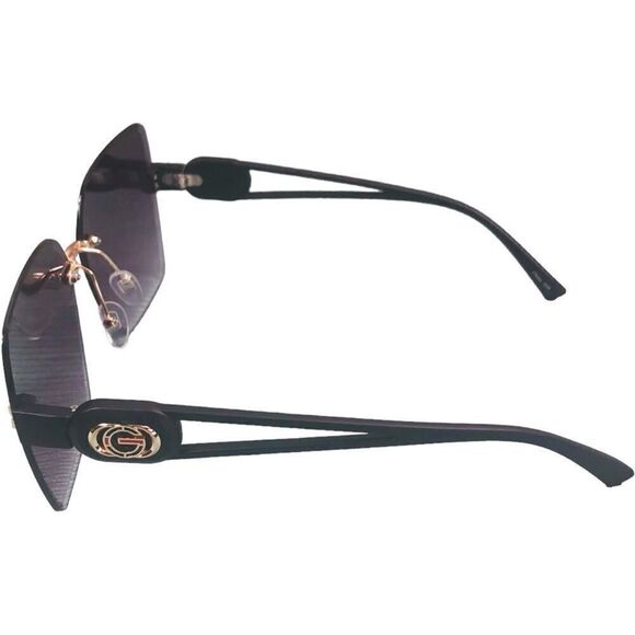 NEW Fashion Inspired Black GG Gradient Sunglasses - Picture 3 of 7